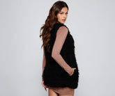 So Extra Faux Fur Vest Ins Street